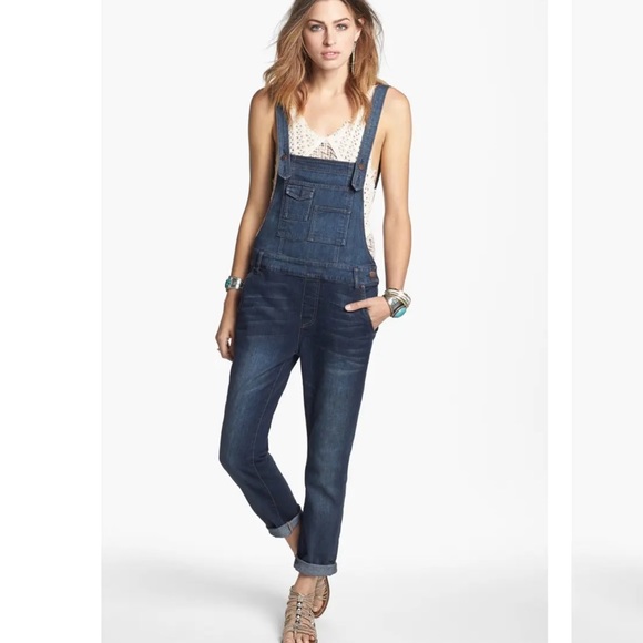 Free People Denim - Free People Denim Overalls Medium Wash Jeans